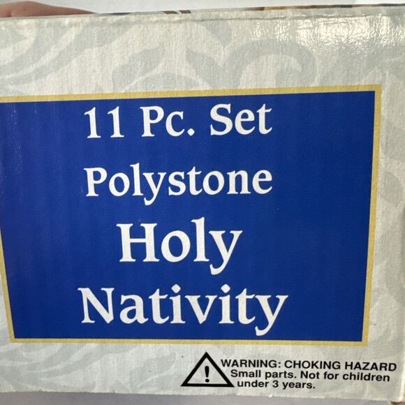 GIFTCO Vintage Holy Nativity Miniatures 11 Piece Set Polystone- Excellent In Box - Picture 11 of 11